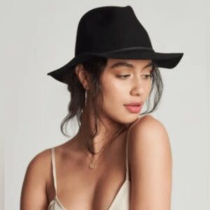 BRIXTON - All Black Fedora with Suede Detail